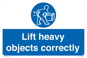 Lift heavy objects correctly